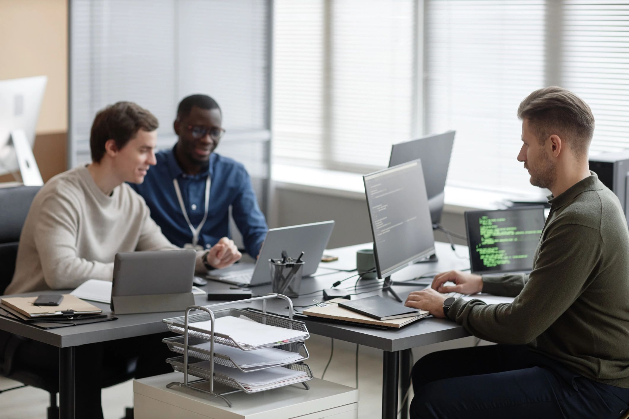 Engineering team working together on cloud infrastructure